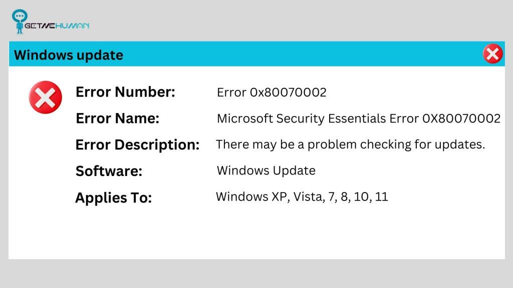 Windows Error 0x80070002